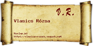 Vlasics Rózsa névjegykártya