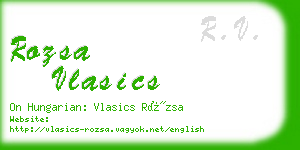 rozsa vlasics business card